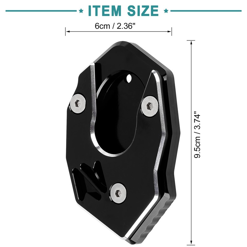 ACROPIX Motorcycle Kickstand Side Stand Extension Pad CNC Aluminum Alloy
