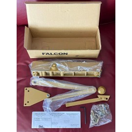 Falcon $281 Falcon SC81A RW/PA Door Closer | DA Cylinder | Slim Cover | Brass Finish