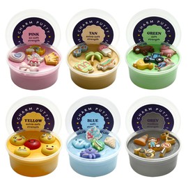 Special Supplies Sensory Therapy Putty for Kids and Adults with Cute Charms, Resistive Hand Exercise Stress Relief Therapy Putty, Five Ounces of Each Putty, Construction,Sea,Beach,Princess,Emoji,Farm