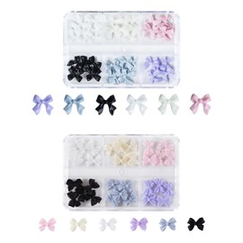 60 Pieces Of Bow Nail Art Accessories, 3D Butterfly Nail Art Accessories, Mini Resin Bows, Cute Nail Art Accessories, Nail Art Decorations, Diy Nail Art Accessories