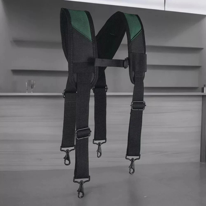 Masterforce 18-Pocket Pro Carpenter's Tool Belt Suspenders Padded DIY Projects