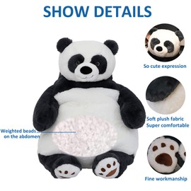 ronivia Panda Weighted Stuffed Animals, 17" 3.5 lbs Weighted Panda Plush Large Weighted Plush Animal Toy Pillow Gifts for Boys and Girls