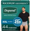 Depend Fresh Protection Adult Incontinence Underwear for Men, Disposable Maximum