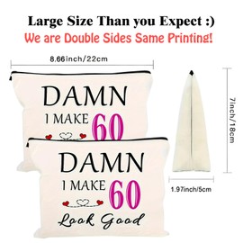 60th Birthday Gifts, Large Capacity Makeup Bags, 60th Birthday Gift Ideas, Travel Makeup Bag, Versatile Makeup Travel Bagfor Mom, Wife, Bestie, Best Friends, Sister