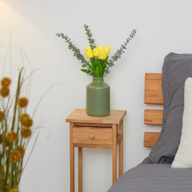 Relaxdays Artificial Tulips 24 Artificial Flowers Like Real Decorative Artificial Tulips Made of Plastic Approx. 33.5 cm Long Yellow/Green