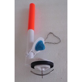 2.5 inch One Piece Toilet Flush Valve Assembly with Adjustable Overflow Extension Tube