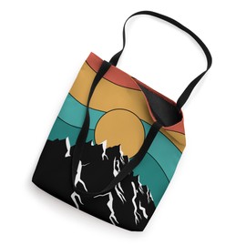 Minimal Mountain Sunset Retro Nature Abstract Art Minimalist Tote Bag
