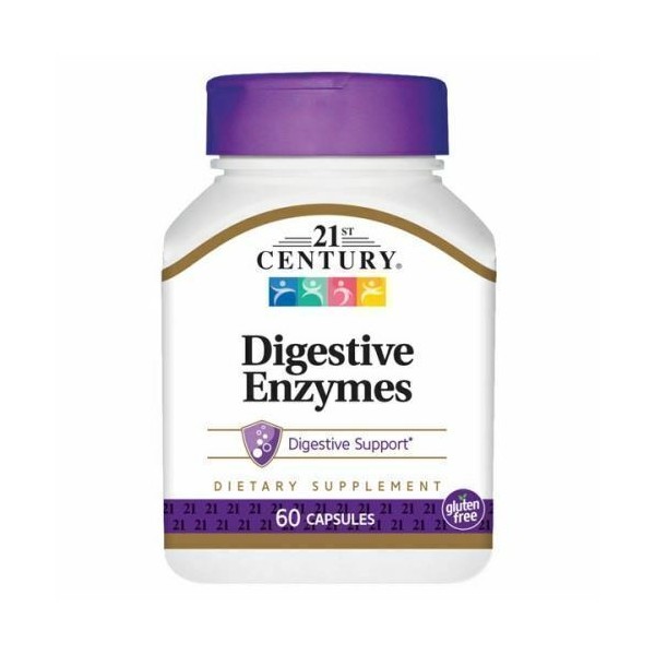 Digestive Enzymes 60 Caps  by 21st Century