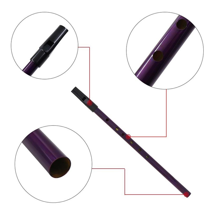 Alomejor Irish Whistle Copper D Irish Tin Penny Whistle Traditional