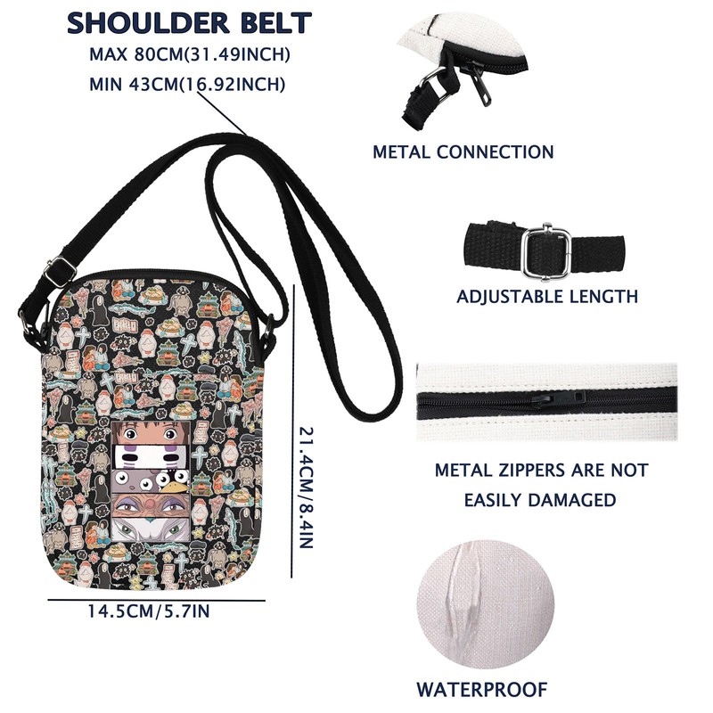 Anime Inspired Crossbody Bag Anime Lover Gift Sp Away Fans