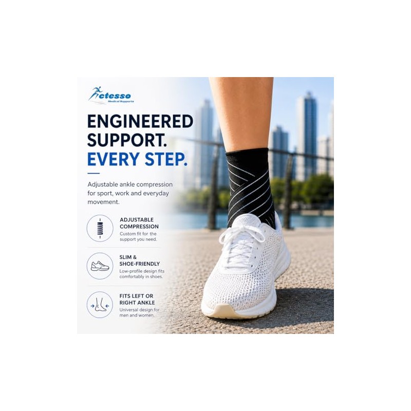 Actesso Ultimate Ankle Support with Adjustable Strap for Weak Ankles