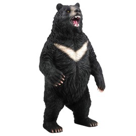 Higherbros Black Bear Toys for Kids, Bear Safari Animal Toy Figurine, Wildlife Animal Action Figure, Great for Kids Gift, Prizes, Collection and Decoration