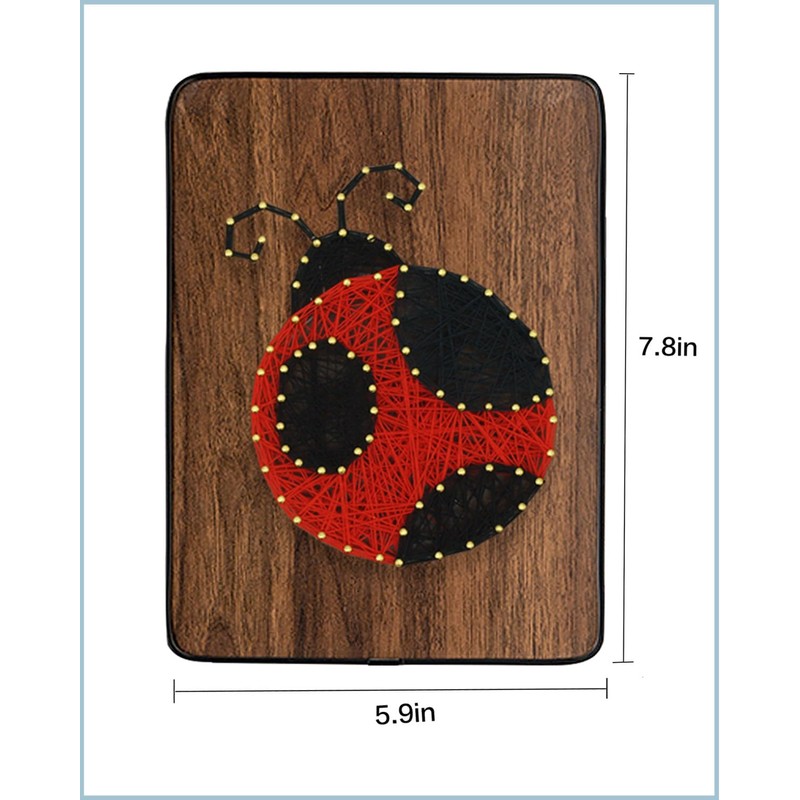 BAZIMA DIY String Art Kit for Beginner, DIY Ladybug Craft
