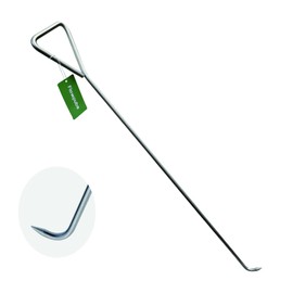 36" Stainless Steel Manhole Lifting Tool - 10MM Thick Triangular Handle - Extended Heavy-Duty Manhole Hook - Suitable for Home, Maintenance, and Engineering Work