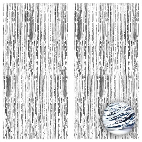 KatchOn, XtraLarge, 8x3.2 Feet Silver Backdrop - Pack of 2,