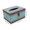 LABRIMP Cute Napkin Box Vintage Wood Tissue Container for Living