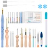 35Pcs Punch Needle Tool with 11 Different Size Needles,Adjustable Punch