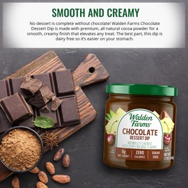 Walden Farms Dessert Dip Variety Pack – Chocolate & Marshmallow Flavors – Zero Calorie, Sugar Free, Keto & Fat Free – 2-Pack, 12 oz Jars