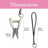 JubileeYarn Itty Bitty Snippy Portable TSA Compliant Keychain Scissors -