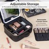 iHome Travel Makeup Bag with LED Mirror, Makeup Organizer with