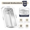 Onader Brotbackform 2er-Set, Edelstahl Rechteckig Toastbrot Backform Kastenform Perfekt für