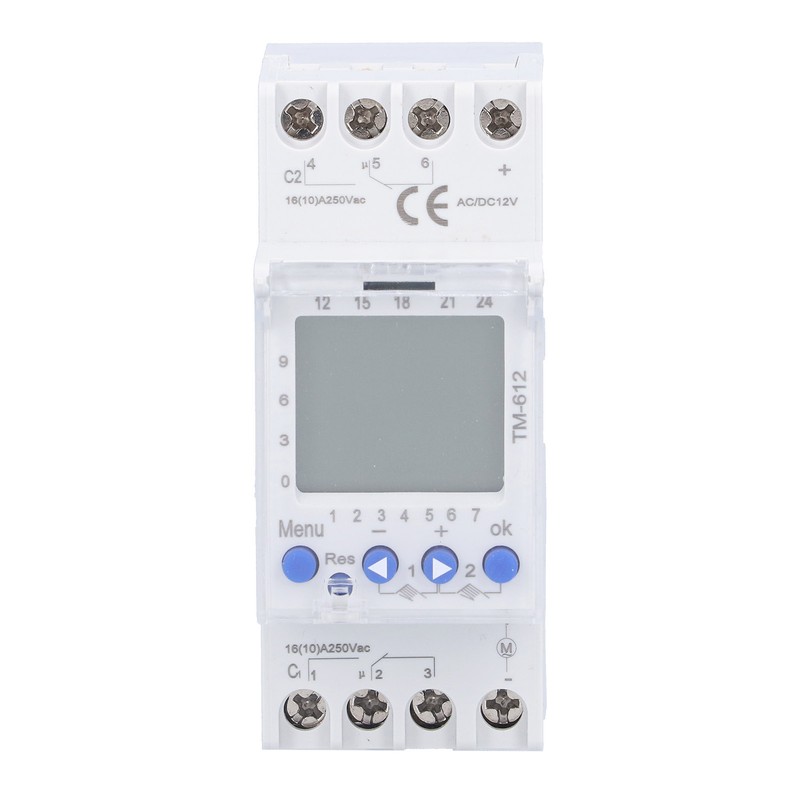 Time Control Switch Intelligent Power Supply Guide Rail Timer TM612