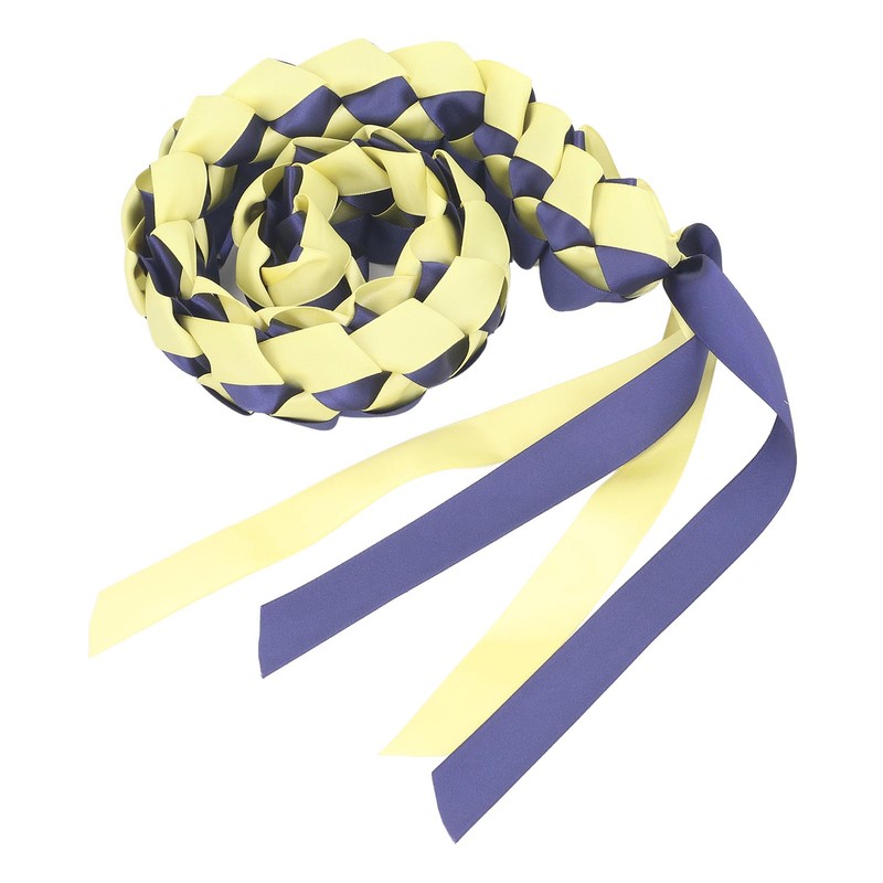 2Pcs Ribbon Leis Double Braided Necklace Graduation Congrats Accessory for