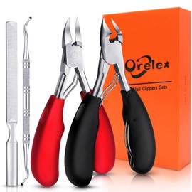 Orelex Toenail Clippers for Seniors Thick Toenails, Heavy Duty Toenail Nipper, Professional Nail Clippers, Ergonomic Non-Slip Long Handle, Toenail Clippers for Men Women Elderly