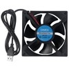 2PCS 80mm USB Fan 5V Brushless 8025 80x25mm for Cooling