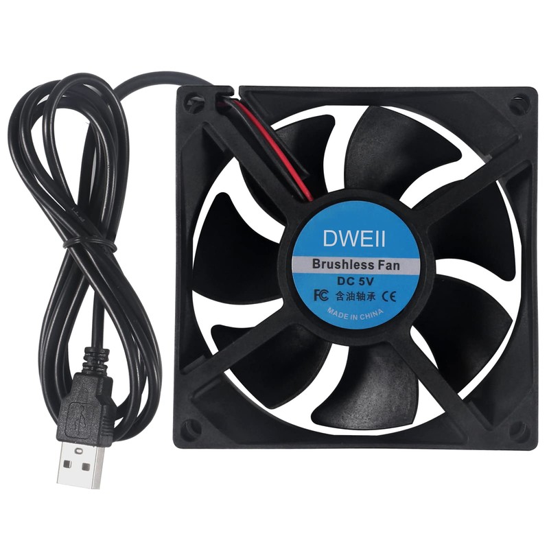 2PCS 80mm USB Fan 5V Brushless 8025 80x25mm for Cooling