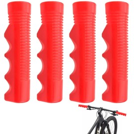 2 Pair Handlebar Grips, Non-Slip Classic Ribbed Grips, Replacement Bike Grips, PVC Handle Grip Cover Bike Grips, for Scooter E-Bike, etc