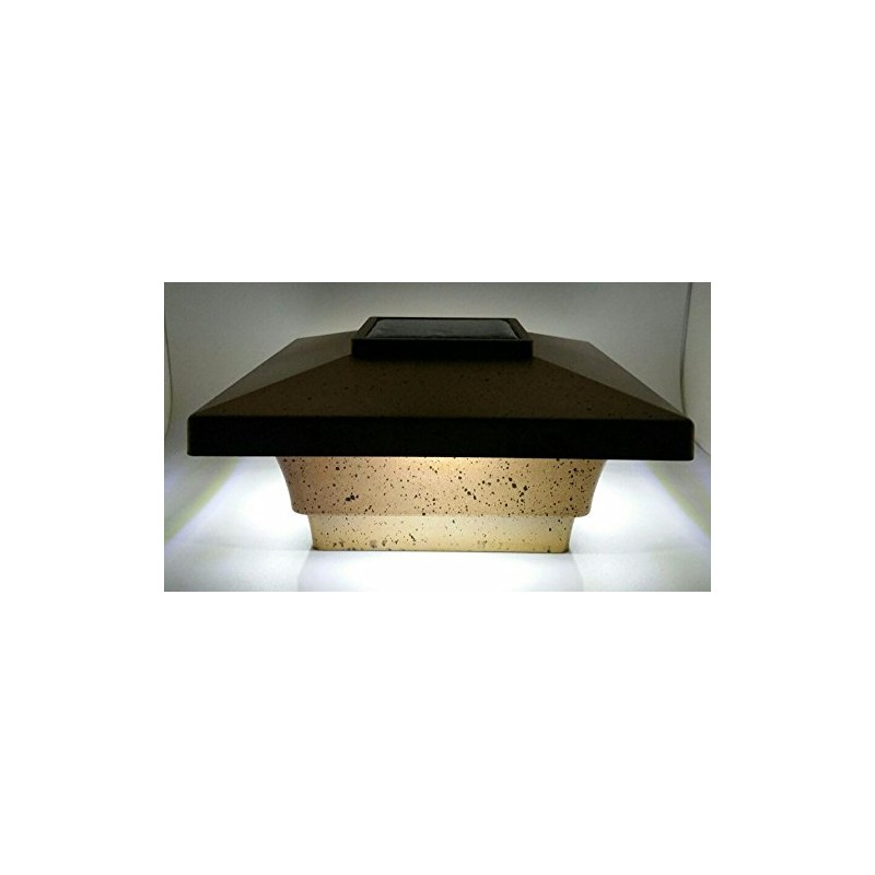 Set of 6 Solar Post Cap Light LED Low Profile