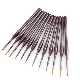 Hilvard Paint Brush, Brush, Brush Set 12 Pieces, Paint by Numbers Adults, Brush Suitable for Detail and Prophecy, Model Making, Brush Set