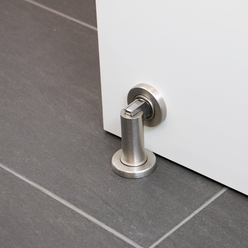 Stoppwerk Magnetic Door Stop - Antique-Look Stainless Steel Door Stopper
