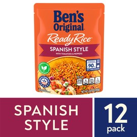 BEN'S ORIGINAL Ready Rice Spanish Style Flavored Rice, Easy Dinner Side, 8.8 OZ Pouch (Pack of 12)