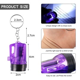 Indrnif Pack of 30 Mini Torch Key Ring Small Children's Torch 4 cm LED Mini Torch Mini Torch for Outdoor Camping Hiking Random Colour