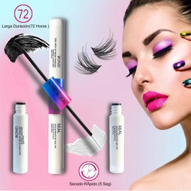 Kit de Extensiones de Pestañas DIY Volumen 132pcs, Kit de Extensiones de Pestañas en Racimos D Curl con Pegamento y Sellador de Pestañas y Pinzas para Extensiones de Pestañas (132)
