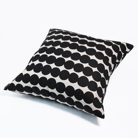 Marimekko Cushion Cover 19.7 x 19.7 inches (50 x 50 cm), Rashy Mat, Black, 73644, 073644, 890, Nude Cushion Sold Separately, Scandinavian Design