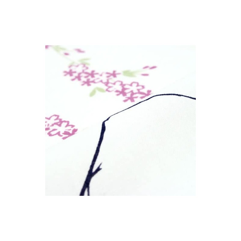 Somenoanobo Tenugui "Mt. Fuji and Dropping Cherry Blossoms" 100% Cotton,