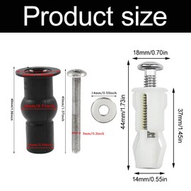 QEXUJOW Toilet Seats 2 Pairs Toilet Seat Fixings Toilet Seat Accessories Screw Fixing for Toilet Seats