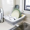 MontNorth Collapsible Dish Drainer with Drain Plug and Swivel Spout,