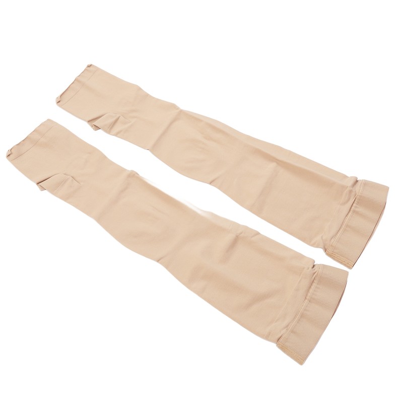 3XL Beige Open Toe Compression Stockings Thigh High 23‑32mmHg Toeless