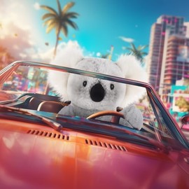 Apricot Lamb Toys Plush Gray Plush Koala Stuffed Animal Soft Cuddly Perfect for Child 8 Inches