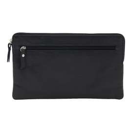 LEAS Banktasche, Geldtasche, Echt-Leder, schwarz Special-Edition