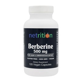 Netrition 500mg Berberine 120 Vegan Capsules