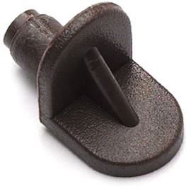 Merriway® BH01153 (24 Pcs) Push-In Shelf Supports 6 mm Hole Brown - Pack of 24 Pieces