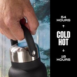 S'well Recycled Stainless Steel Explorer with Insulated Lid and Handle, 32oz, Onyx, Triple Layered Vacuum Insulated Containers Keeps Drinks Cold for 42 Hours and Hot for 10