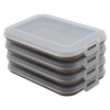 Set of 4 Cold Meat Containers with Integrated Serving Plate,