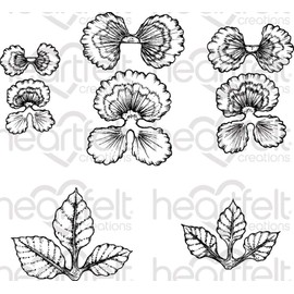 Heartfelt Creations Cling Rubber Stamp Set-cheery Pansy