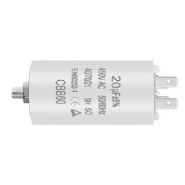 OFFCUP Motor Capacitor CBB60 Starting Capacitor 20μF 450V Capacitor 20μF 450V CBB60 Capacitor Plug Suitable for Electric Motors and Swimming Pool Pumps Electric Motor, 50/60Hz